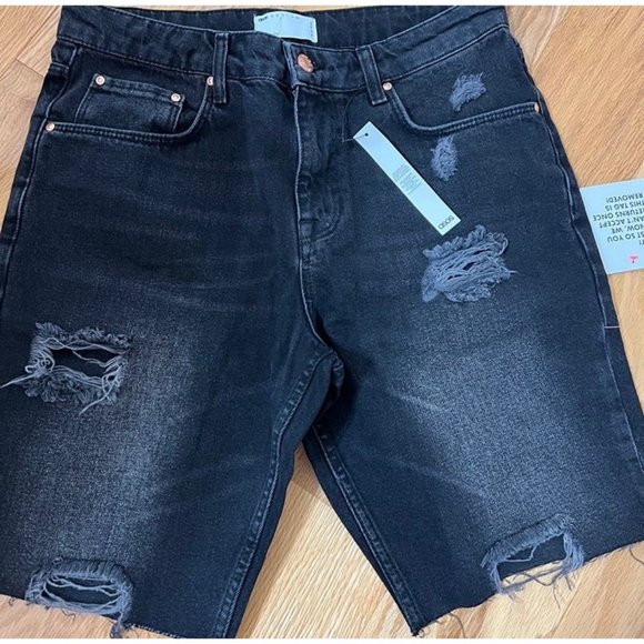 OSOS Design NWT Sz 32 Men’s  Distressed Slim Denim Shorts - Picture 3 of 6